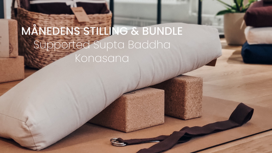 MÃ¥nedens bundle & yogastilling: Supta Baddha Konasana