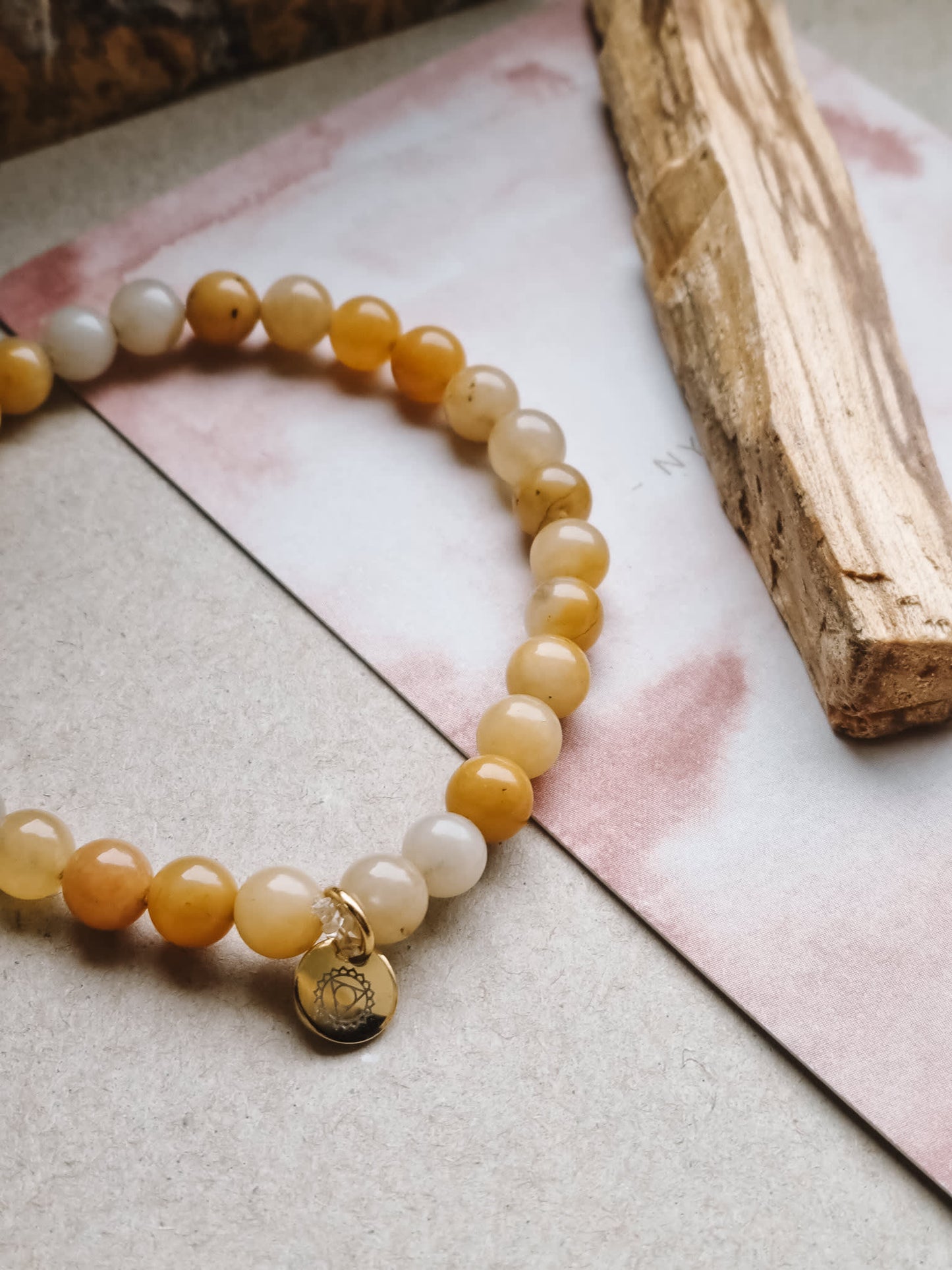 Mantra ENERGY armbånd - Harmoni - Gul jade -