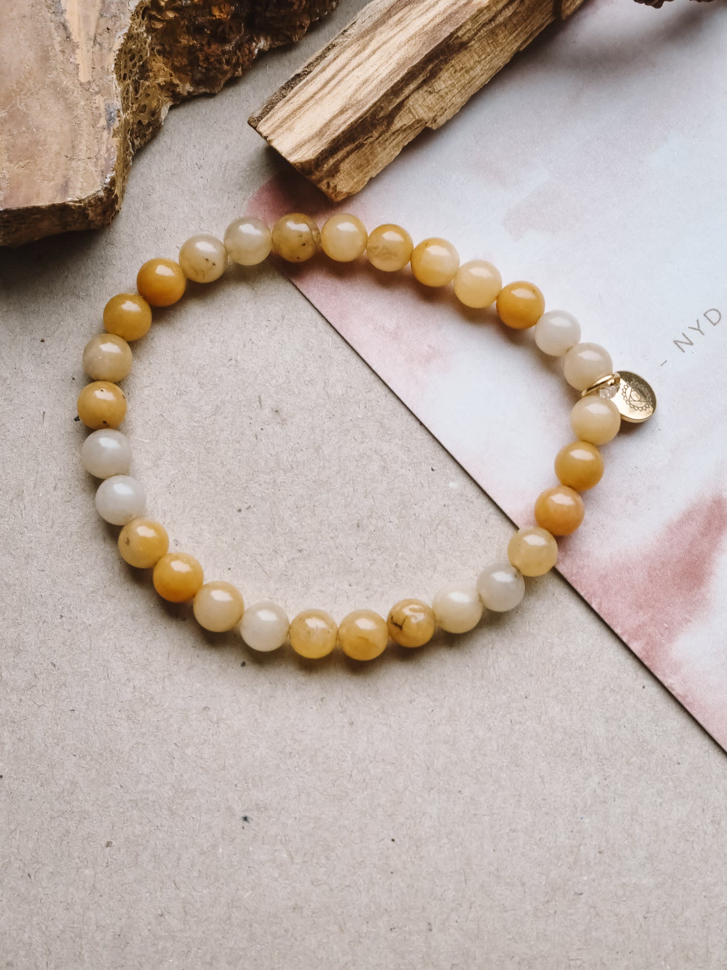 Mantra ENERGY armbånd - Harmoni - Gul jade -