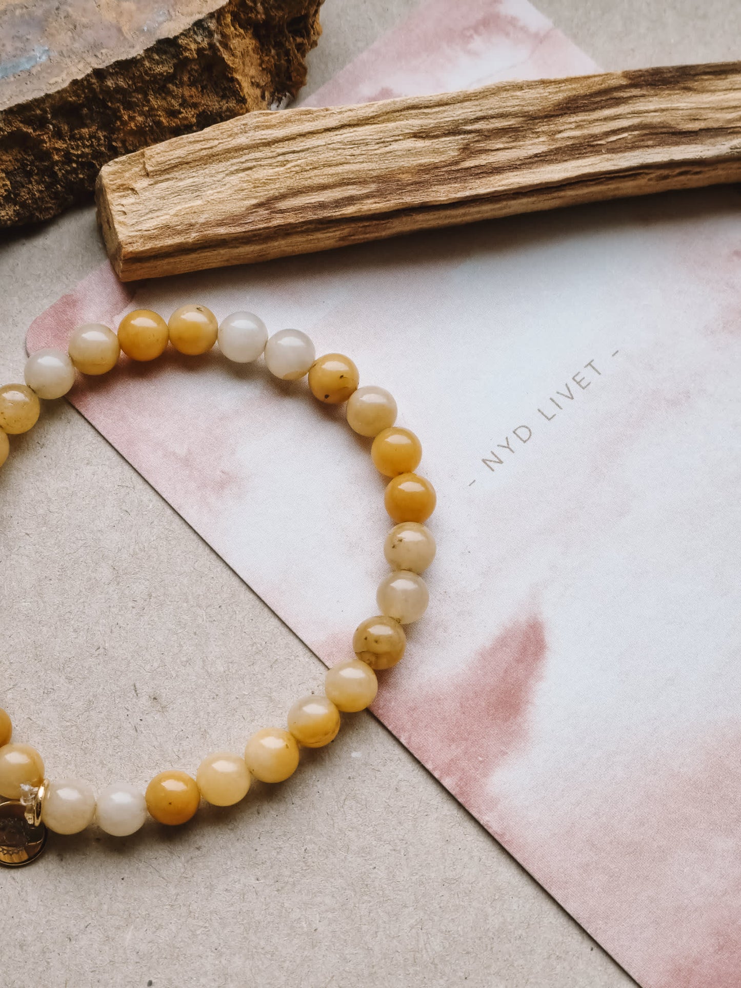 Mantra ENERGY armbånd - Harmoni - Gul jade -