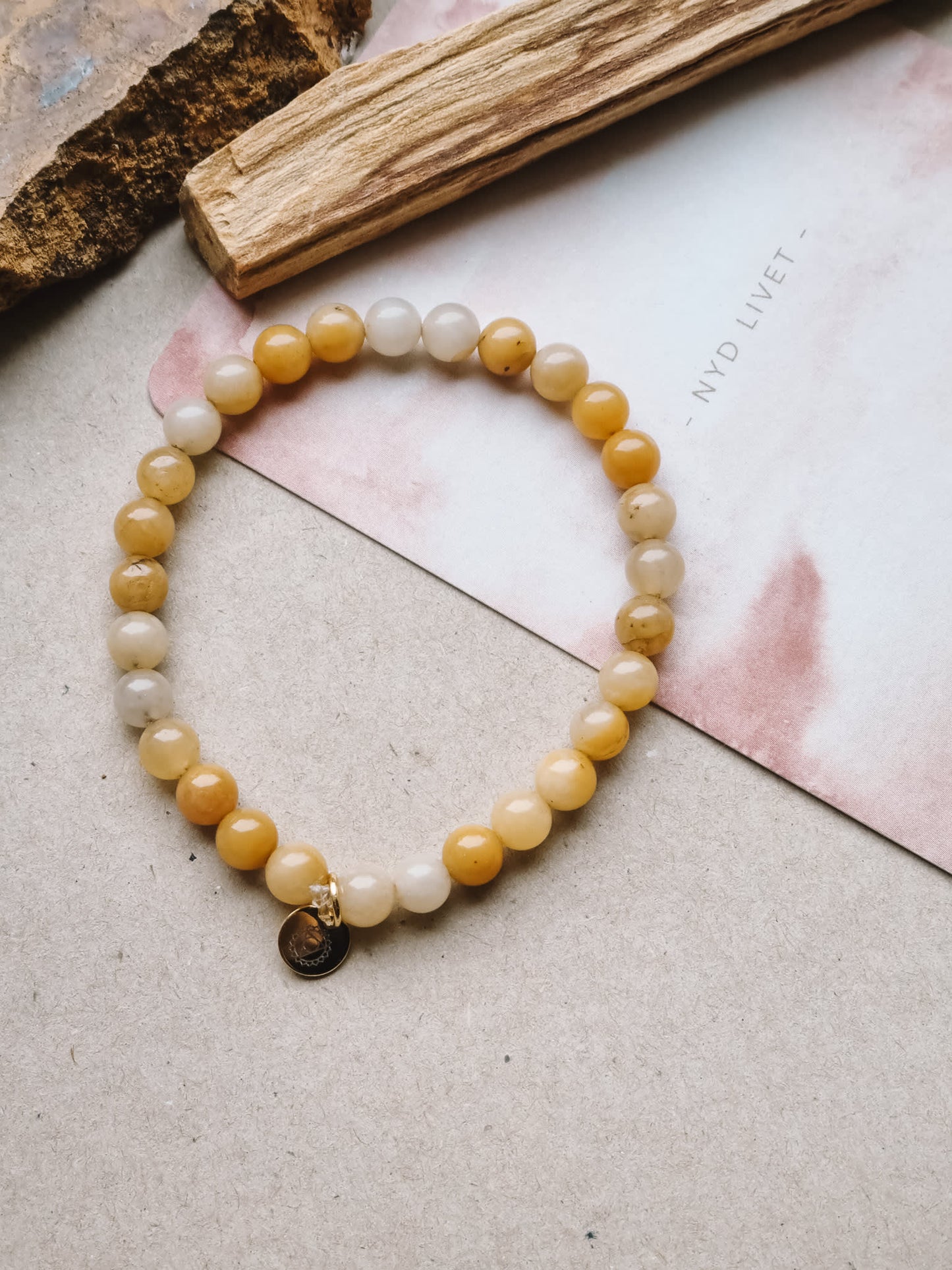 Mantra ENERGY armbånd - Harmoni - Gul jade -