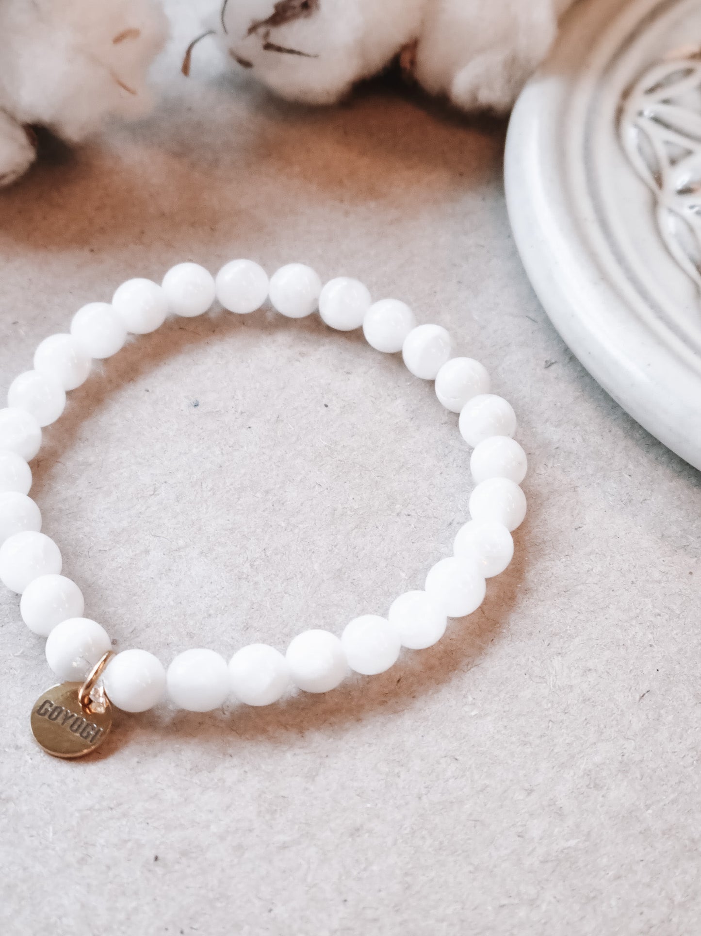 Mantra ENERGY armbånd - Fornyelse - Hvid månesten -