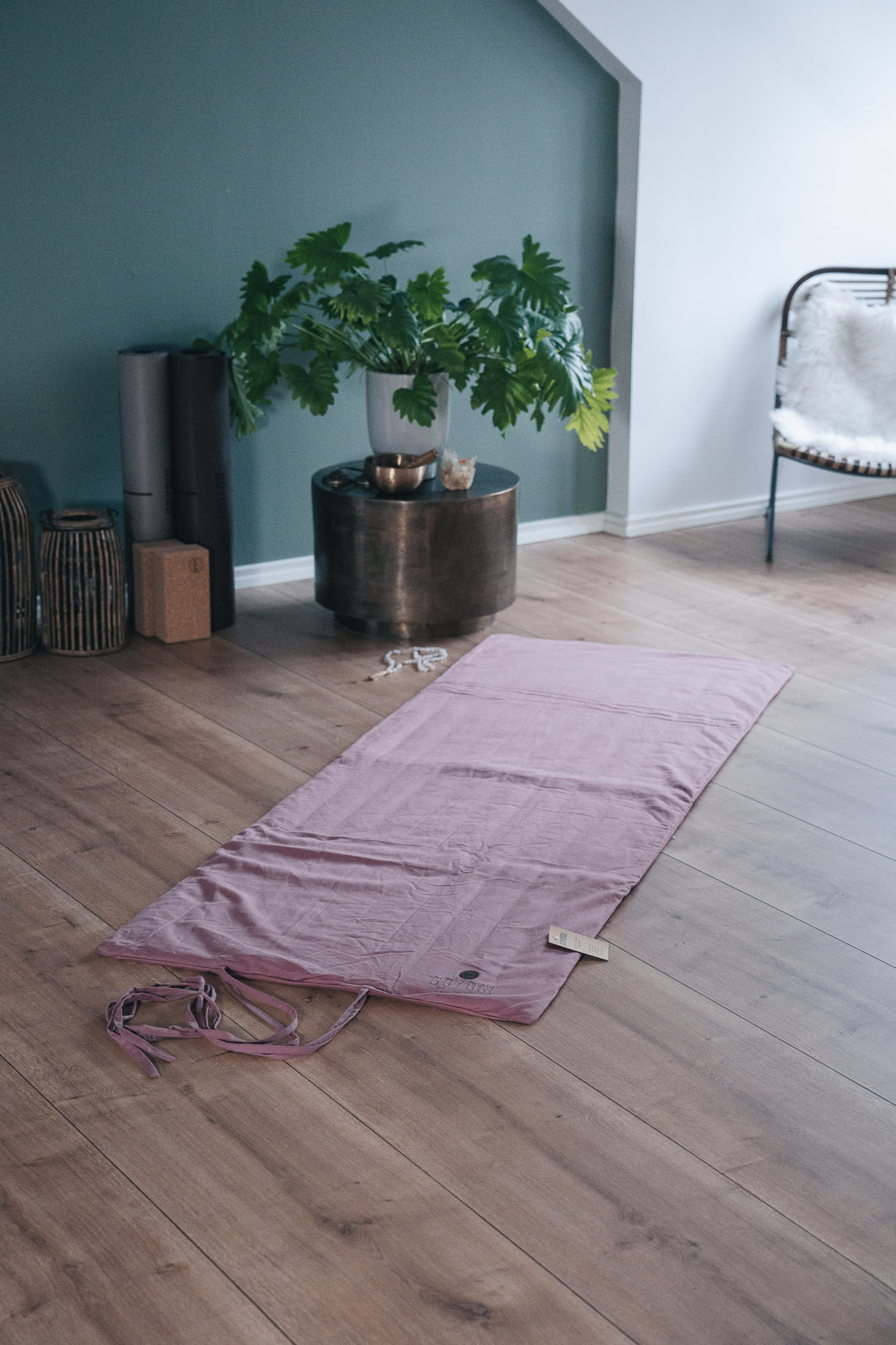 Calm Organic Cotton Yin Futon mat - Rose