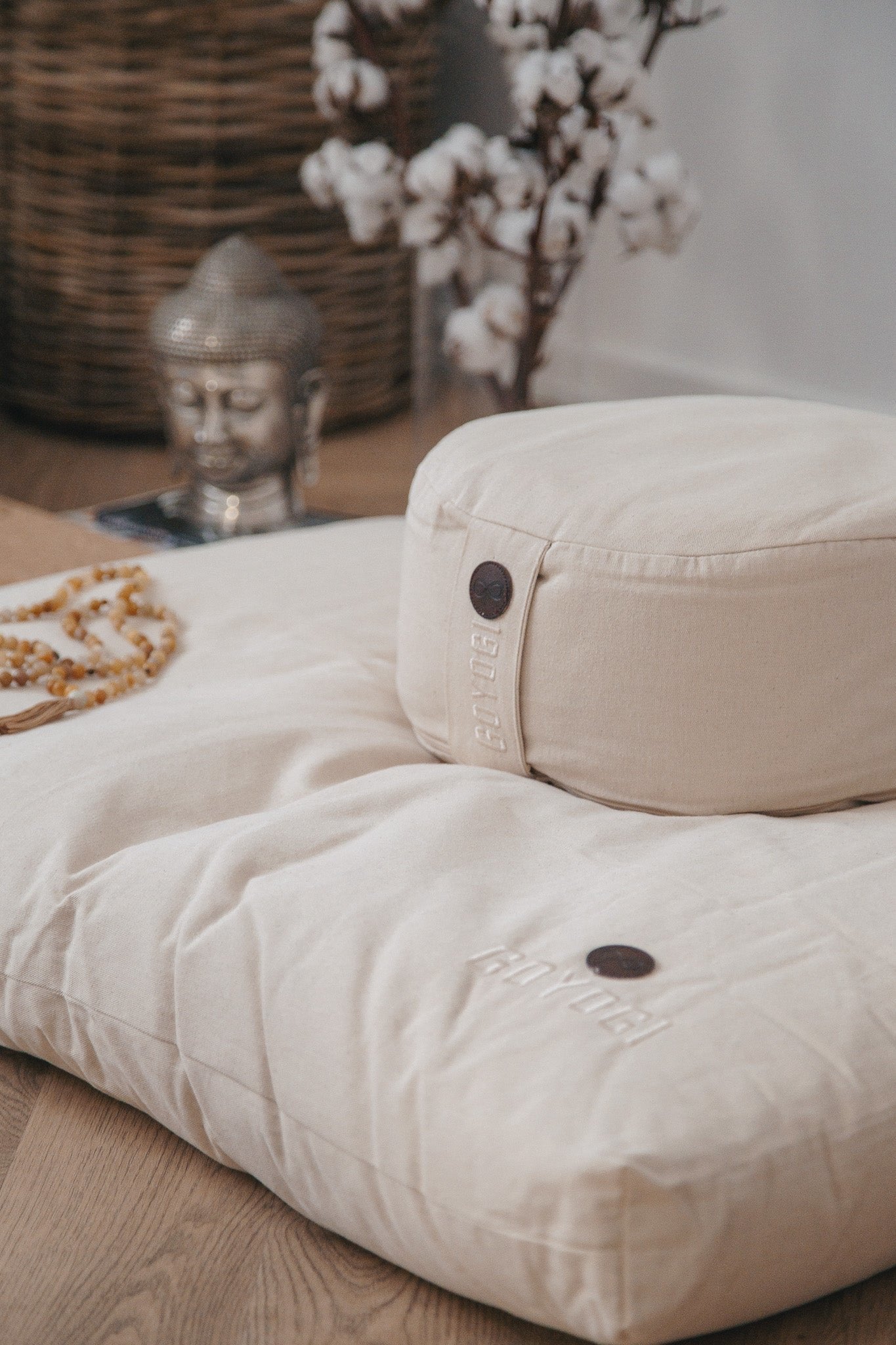 Calm Rund Meditationspude - Natural