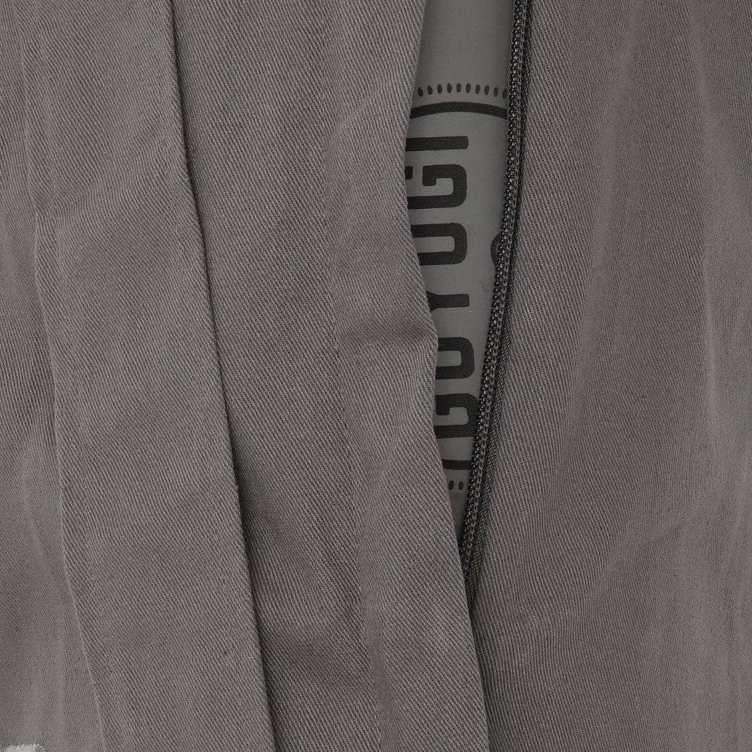 Yogataske i økologisk bomuld m/lynlås - grå grey