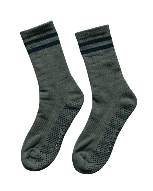 Grounding Grip Socks - Olive -