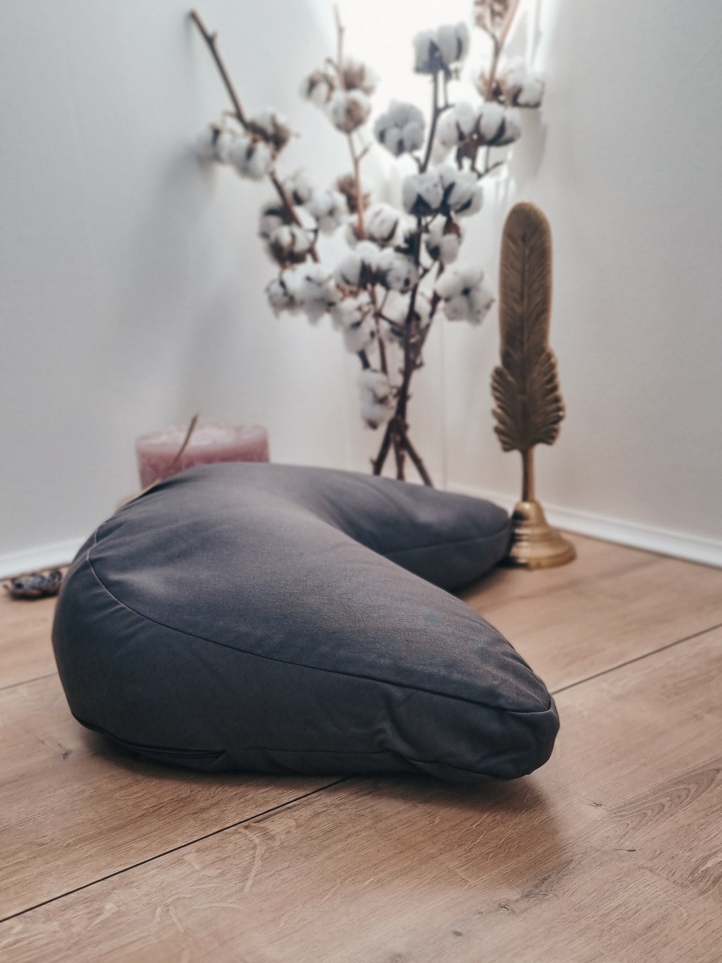 Calm Zafu Meditation Cushion - Dark Grey