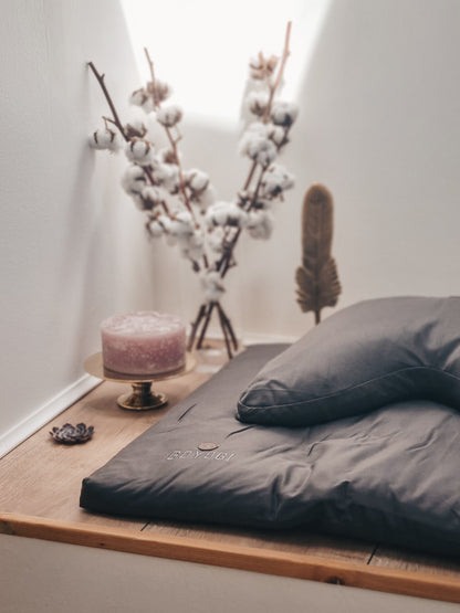 Calm Zafu Meditation Cushion - Dark Grey