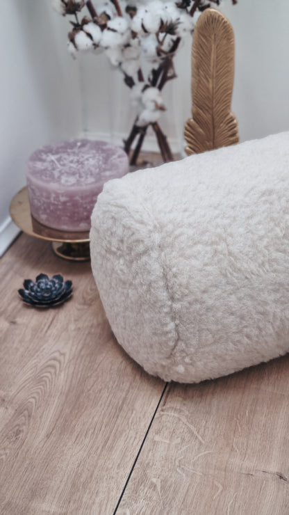 Release Wool Round Bolster - Sand