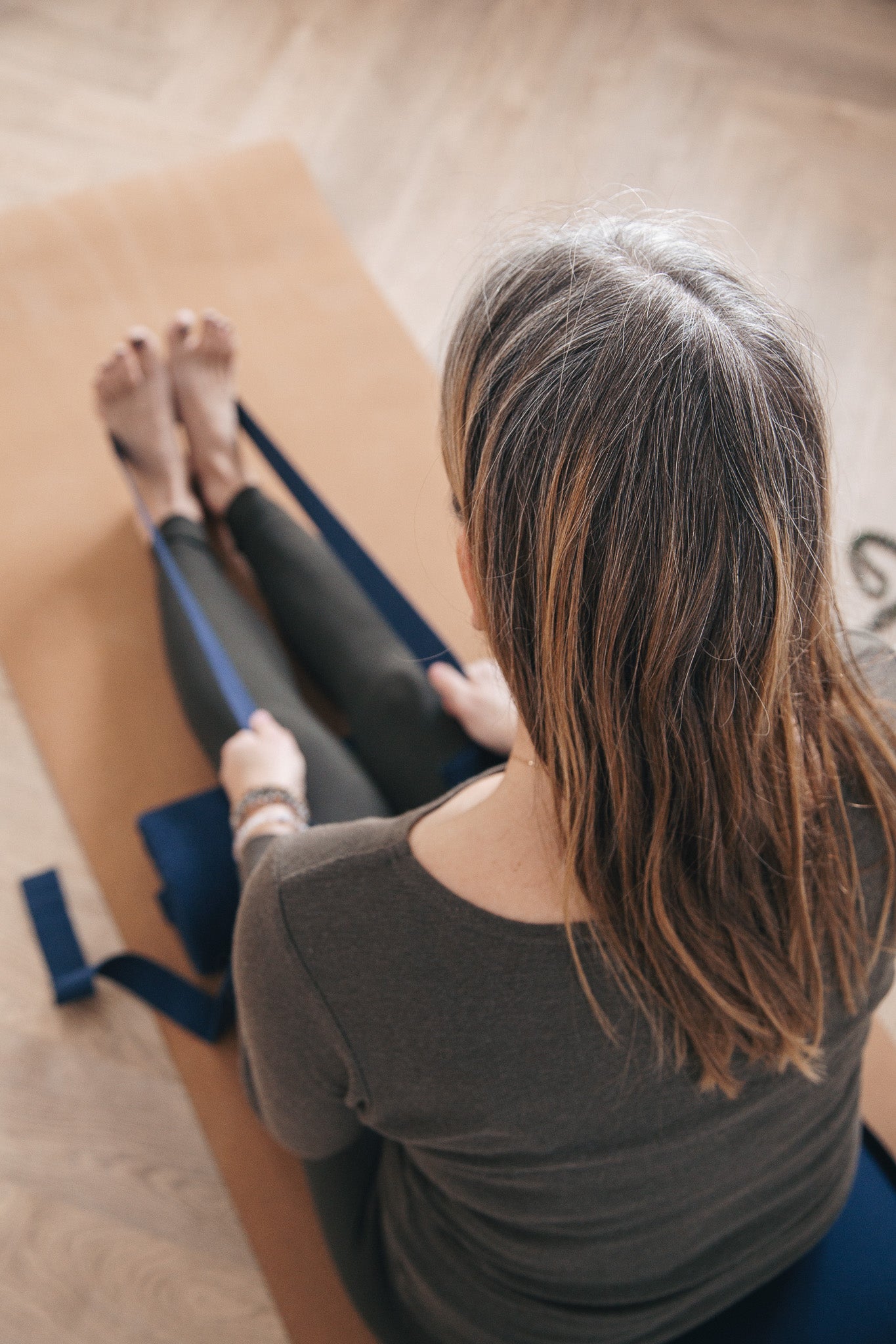 GOYOGI træningsbælte, økologisk bomuld og med en længde på hele 280 cm, uundværligt redskab til både i din daglige yogapraksis og til afspændingsøvelser yoga strap calm organic cotton yogabælte