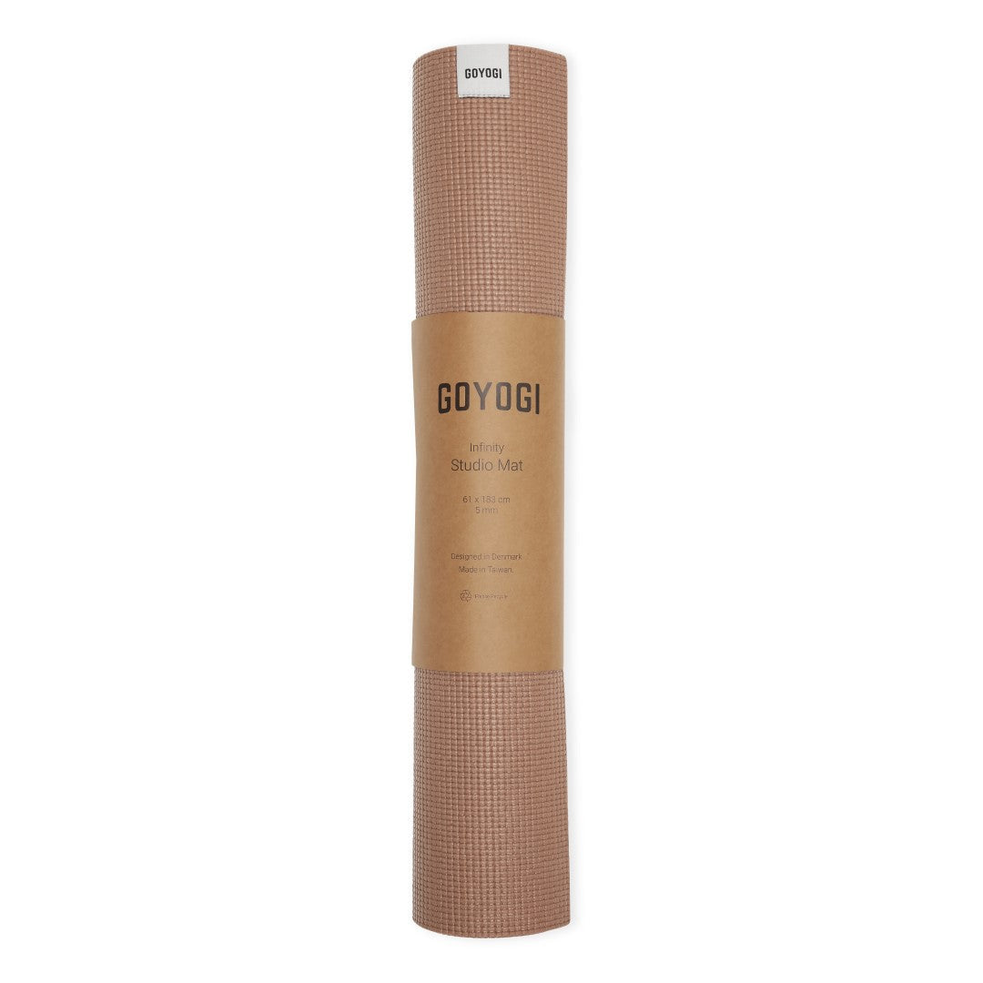 Infinity studio mat til yoga, pilates og fitness brun brown