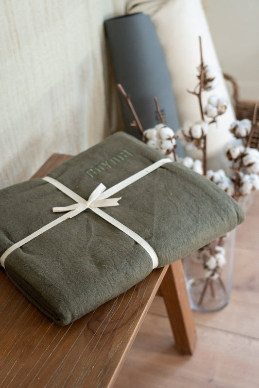 Calm Yoga Tæppe - Dark Olive
