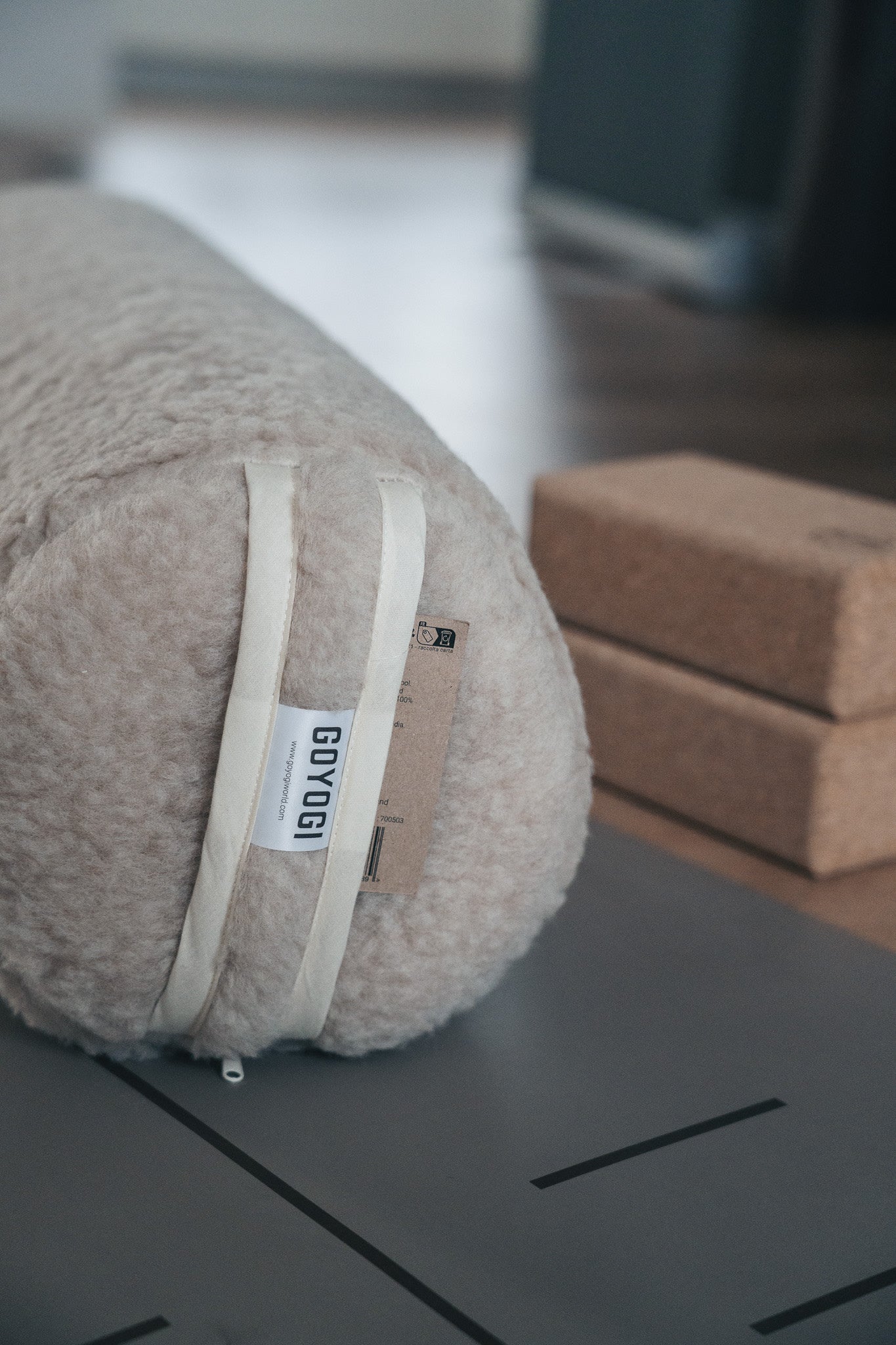 Release Wool Round Bolster - Sand