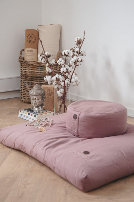 Coussin de Méditation Rond Calm - Rose