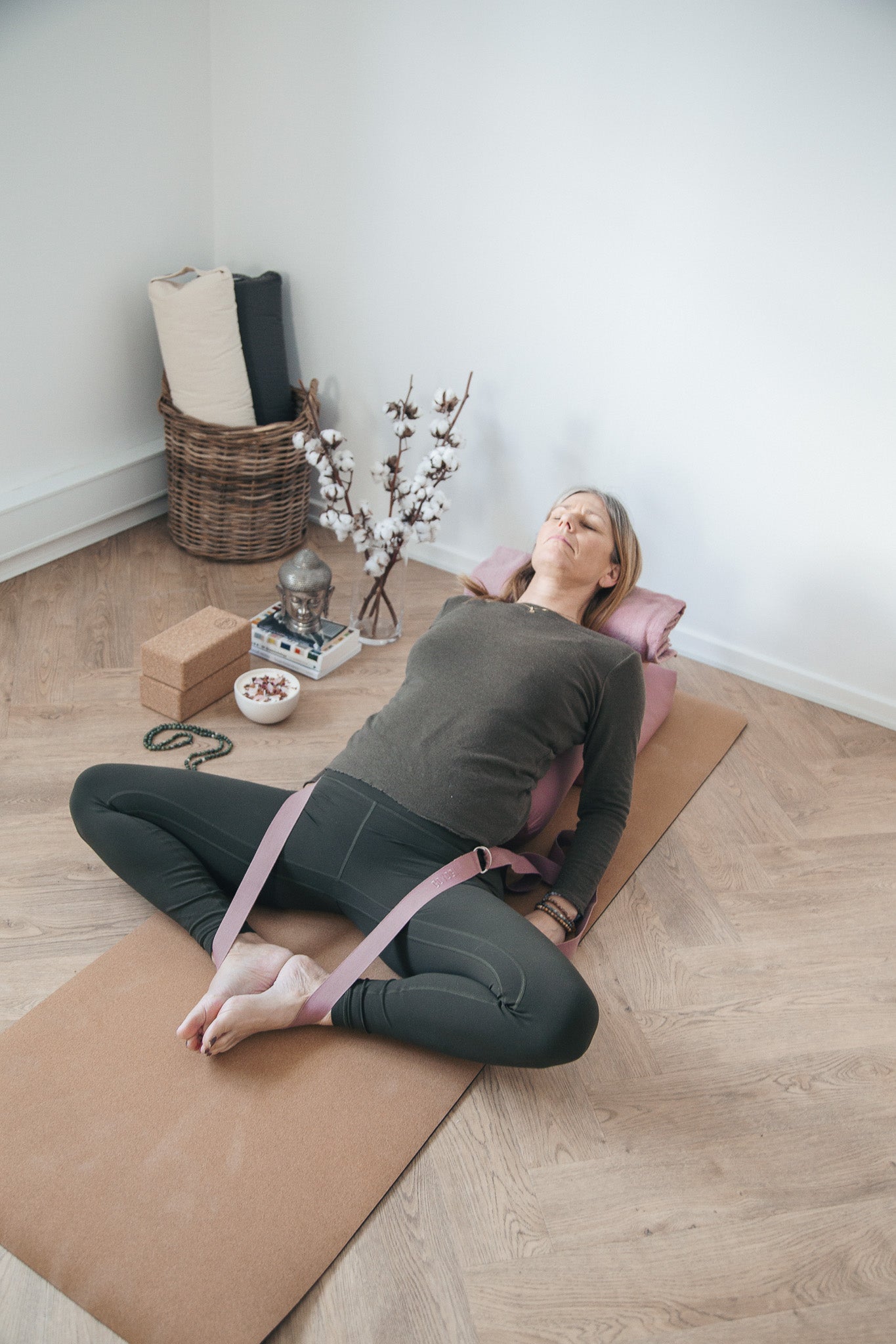 Calm Yoga Studio strap 280 cm - Rose