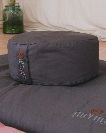 Calm Round Meditation Cushion - Grey