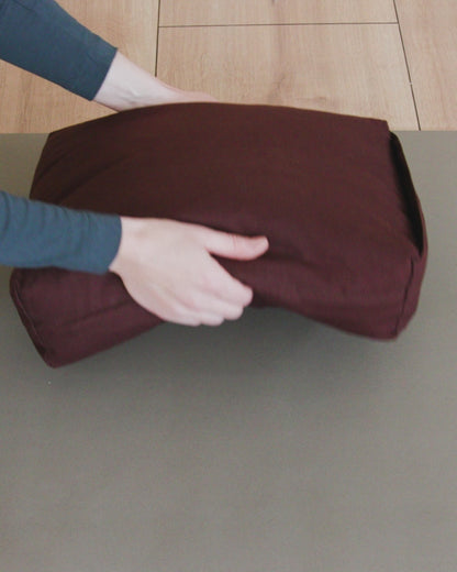 Calm Rectangular Yoga Bolster - Grey