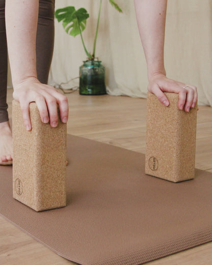 Sustain Cork Yoga Block - sæt med 2 stk -
