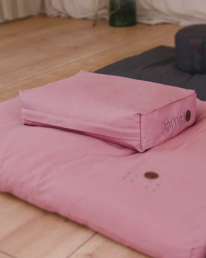 Calm Rectangular Yoga Bolster - Pink