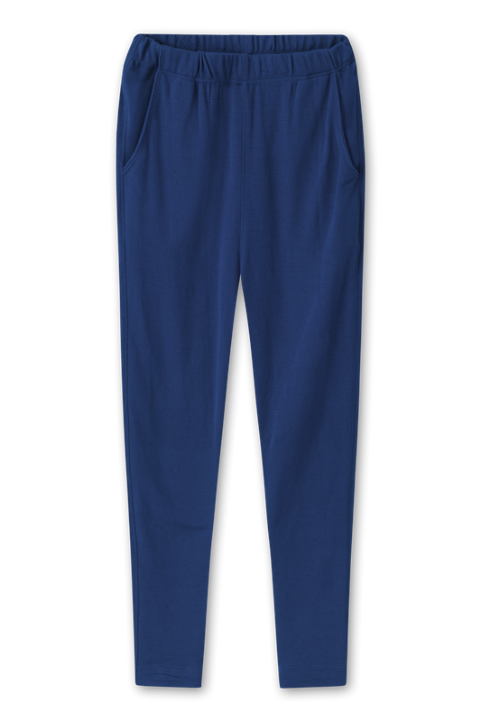Merino Wool Pants W/Pocket - Navy Blue